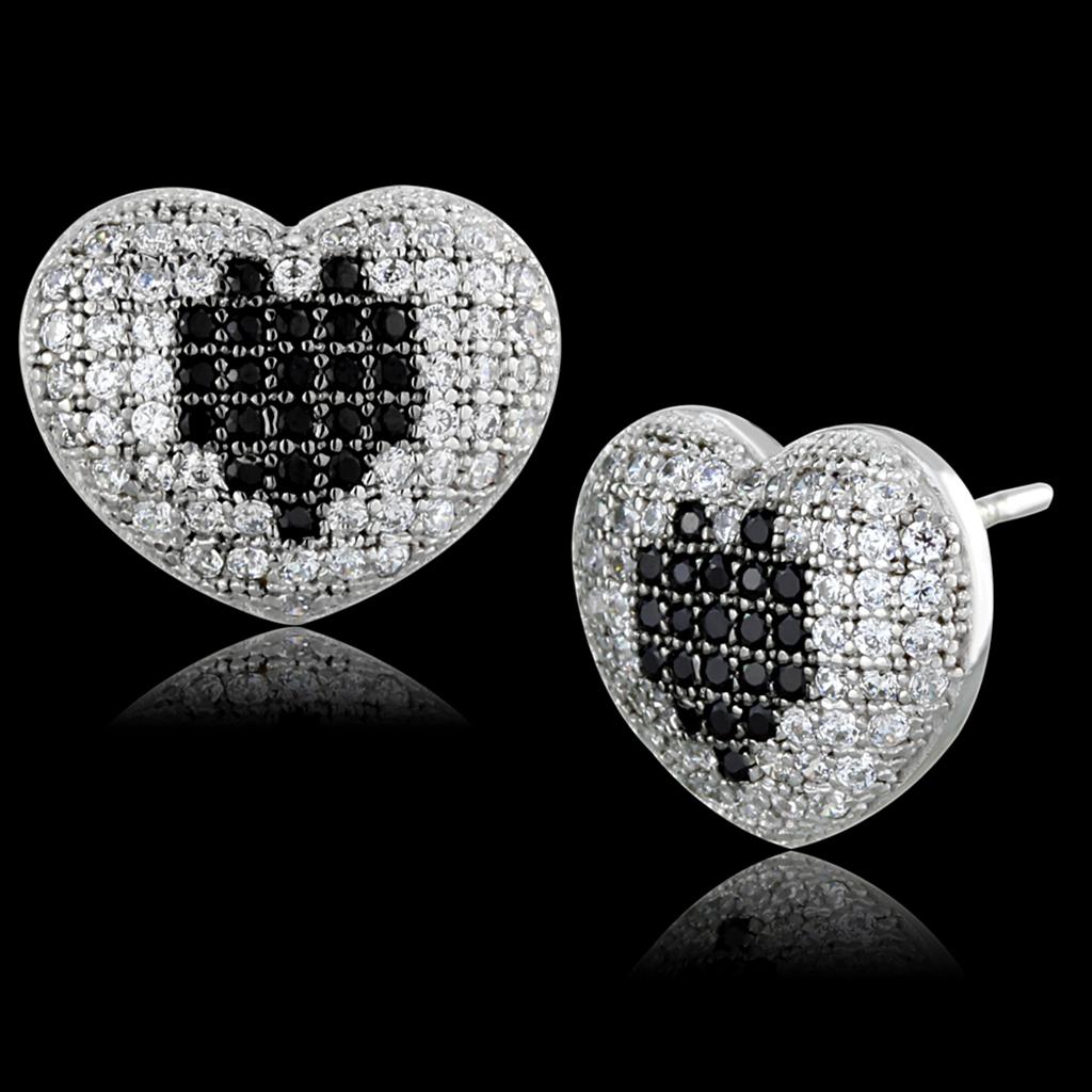 925 Sterling Silver  diamond Earrings